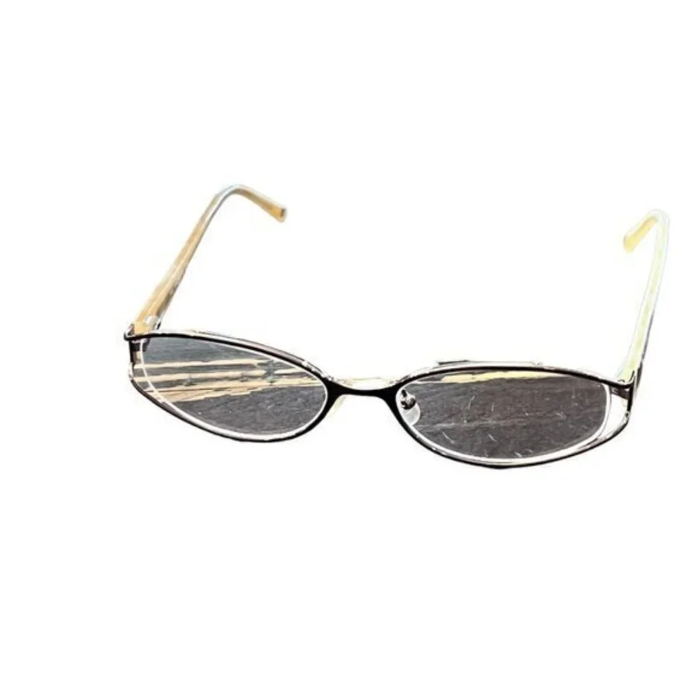 Liz Claiborne Eyeglasses Metal Frames Shell Like Arms LOGO L344 180 135 DESIGNER
